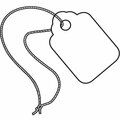 Bsc Preferred 1 3/32 x 1 3/4'' White Merchandise Tags - Pre-Strung, 1000PK S-7603